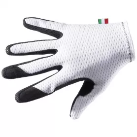 Long summer MTB gloves - White