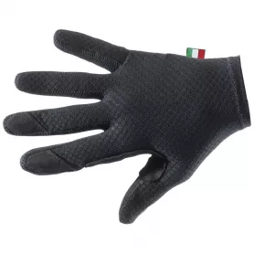 Long summer MTB gloves - Black