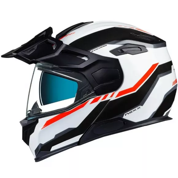 Casco modular Trail Nexx X.Vilijord Continental Negro/Blanco/Rojo