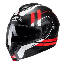 Casco Modular HJC C91 Octo - Negro-Rojo