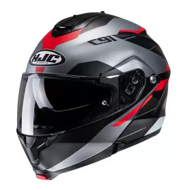 Casco Modular HJC C91 Karan - Negro-Rojo