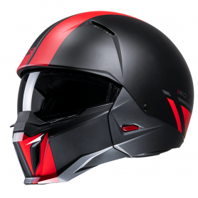 Casco Jet HJC i20 Batol - Negro-Rojo