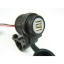 Enchufe USB doble para motocicleta 12-24V para manillar de 22 mm / 25 mm