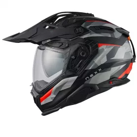 Casco integral Nexx X.WED3 TRAILMANIA - Gris-Rojo