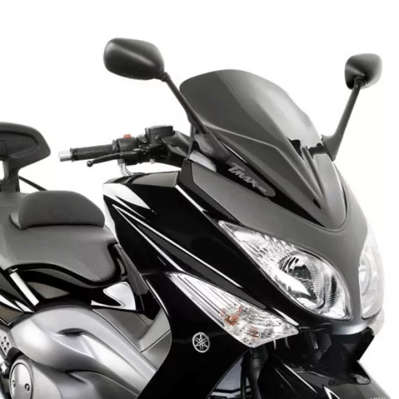 CÃºpula en negro brillo (59 x 45 cm) para Yamaha T-MAX 500 (08-11) **baja y deportiva** de GIVI)