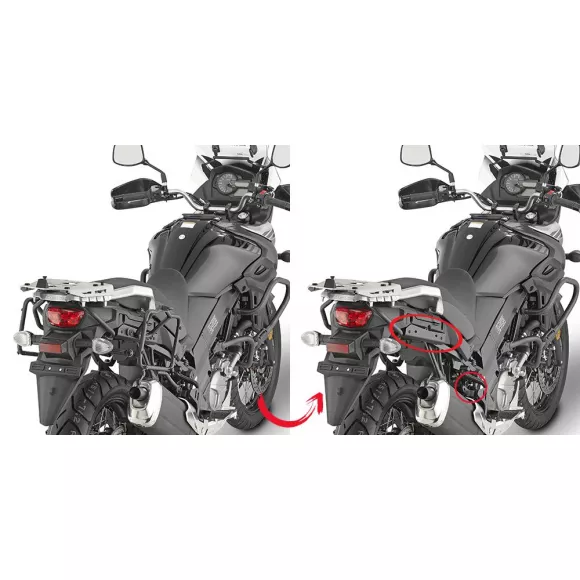 Portamaletas lateral de fijación rápida para maletas MONOKEY® para Suzuki DL650 V-Strom (17-) de GIVI