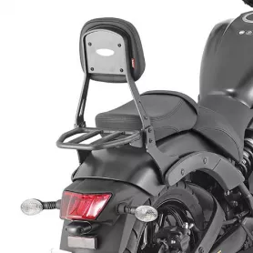 Specific black backrest with luggage rack for Vulcan S 650 (15-17) by Givi