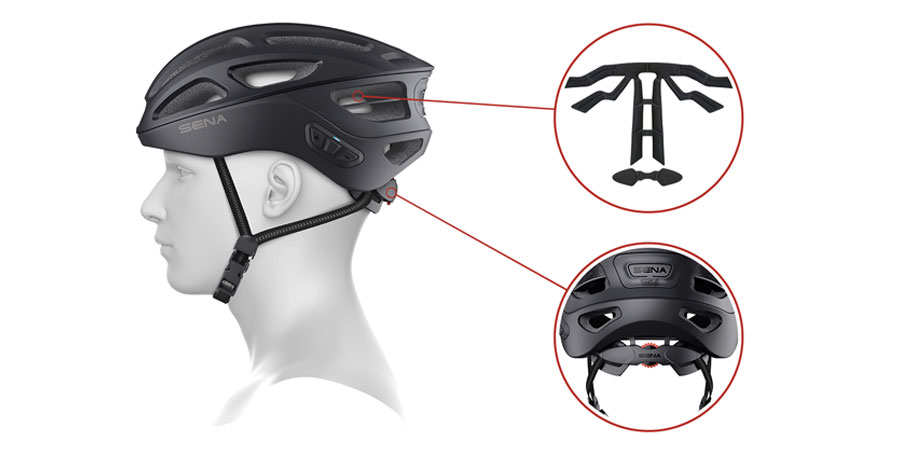 Casco ciclismo Sena R1 bluetooth intercom